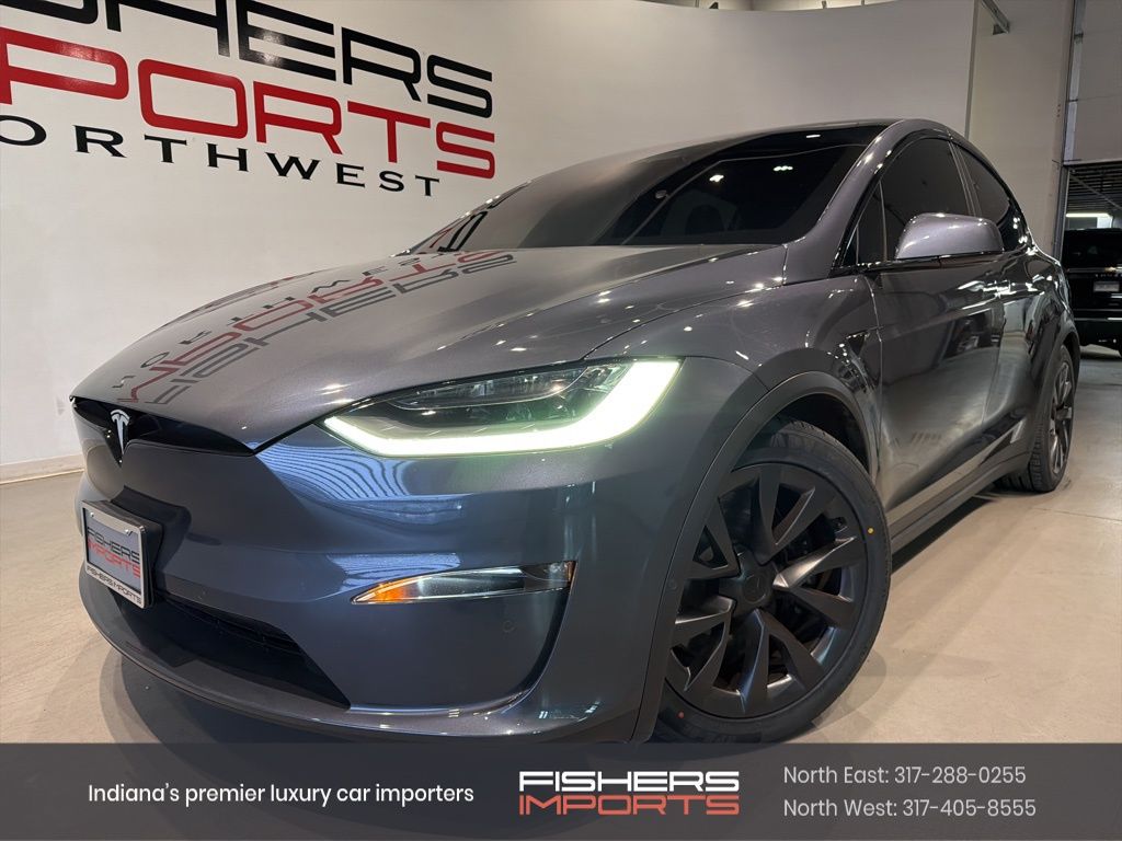 Gray 2022 Tesla Model X Plaid AWD SUV / Crossover All-Wheel Drive 1-Speed Automatic