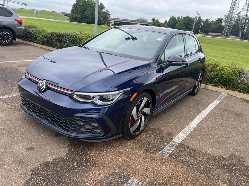 Blue 2023 Volkswagen Golf GTI 2.0T SE FWD Hatchback Front-Wheel Drive 7-Speed Dual Clutch