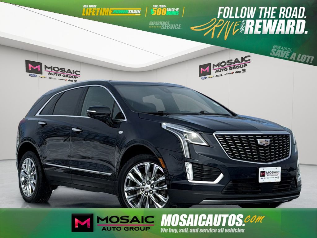 Dark Moon Blue Metallic 2021 Cadillac XT5 Premium Luxury AWD SUV / Crossover Four-Wheel Drive 9-Speed Automatic