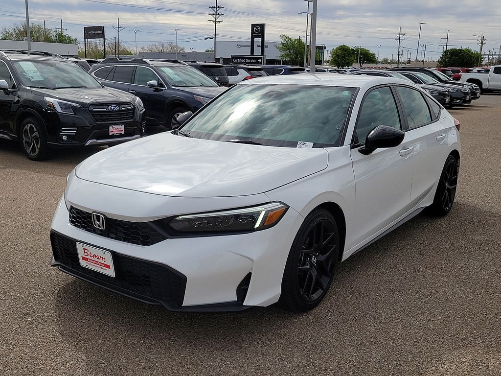 2025 Honda Civic Sport White at Brown Honda