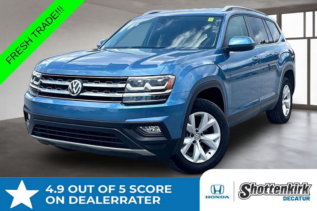 Blue 2019 Volkswagen Atlas SE 4Motion with Technology SUV / Crossover All-Wheel Drive 8-Speed Automatic