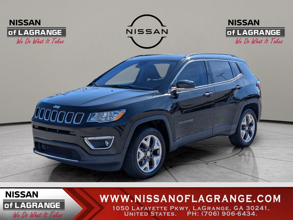 Diamond Black Crystal Pearlcoat 2021 Jeep Compass SUV / Crossover Four-Wheel Drive 9-Speed Automatic
