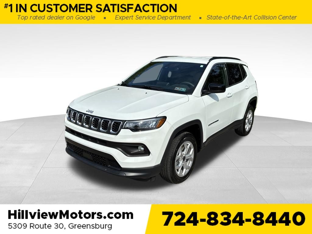 Bright White Clearcoat 2025 Jeep Compass SUV / Crossover Four-Wheel Drive 8-Speed Automatic