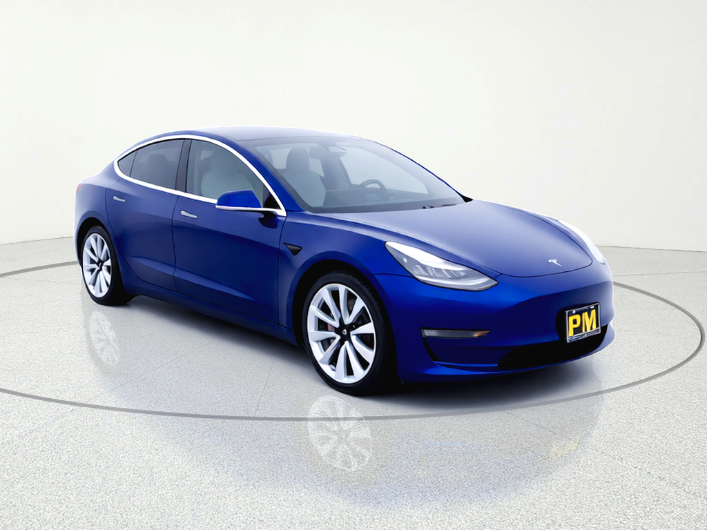 Blue 2018 Tesla Model 3 Long Range AWD Sedan All-Wheel Drive 1-Speed Automatic