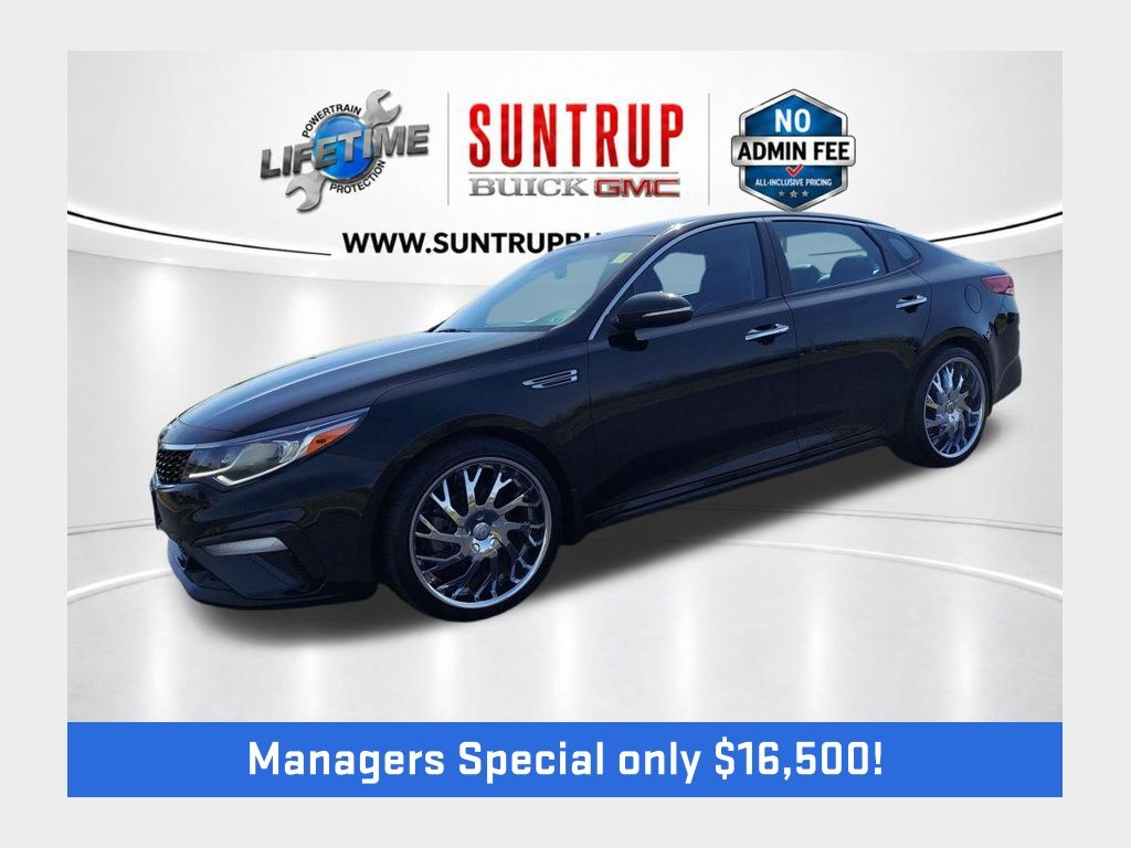 Ebony Black 2020 Kia Optima S FWD Sedan Front-Wheel Drive 6-Speed Automatic