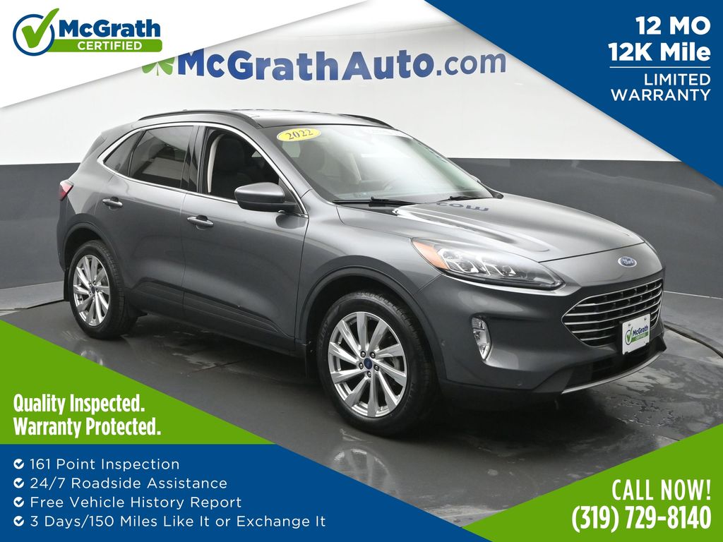 Gray Metallic 2022 Ford Escape Titanium AWD SUV / Crossover All-Wheel Drive 8-Speed Automatic