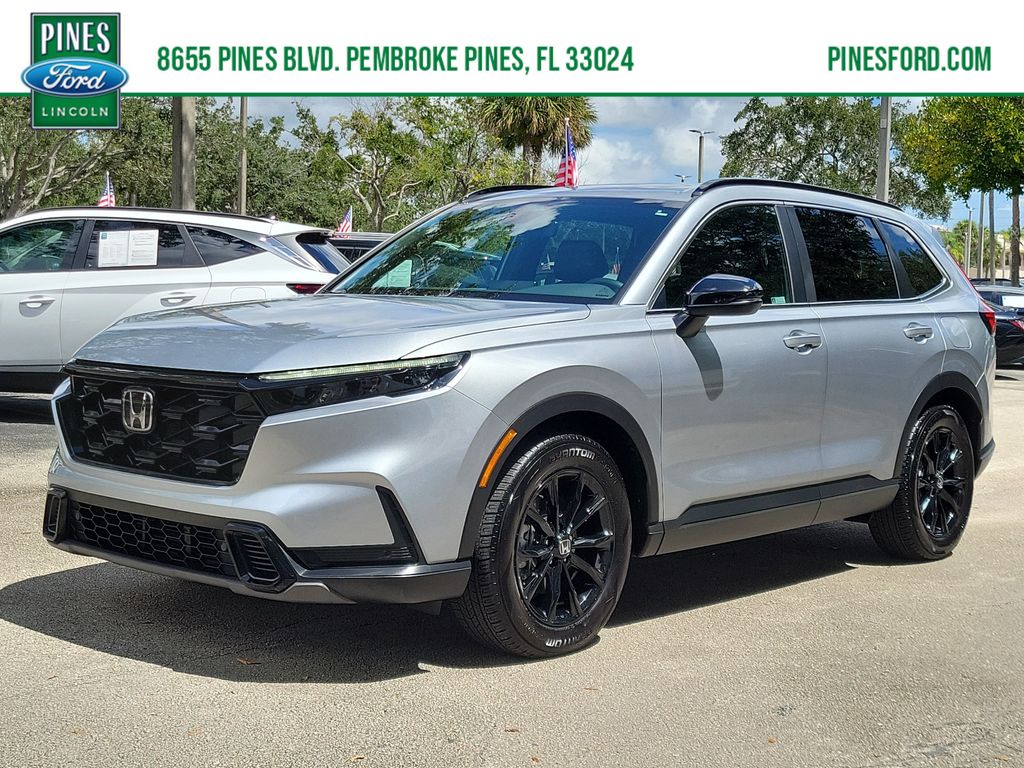 Silver 2025 Honda CR-V Hybrid SUV / Crossover Front-Wheel Drive Continuously Variable Transmission