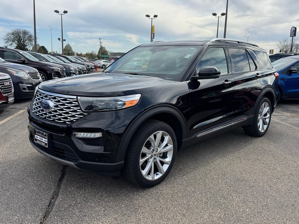 Certified Used 2022 Agate Black Metallic Ford Platinum image 2