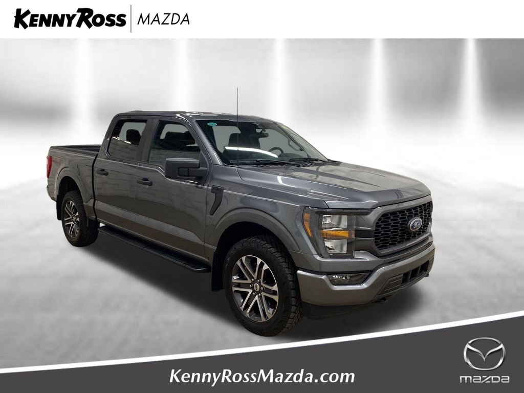 Gray Metallic 2023 Ford F-150 XL SuperCrew 4WD Pickup Truck Four-Wheel Drive Automatic