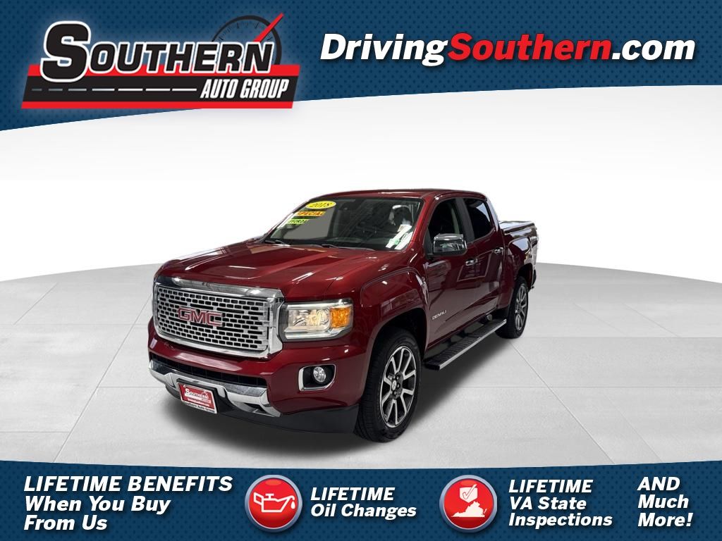 Red Quartz Tintcoat 2018 GMC Canyon Pickup Truck Four-Wheel Drive 8-Speed Automatic