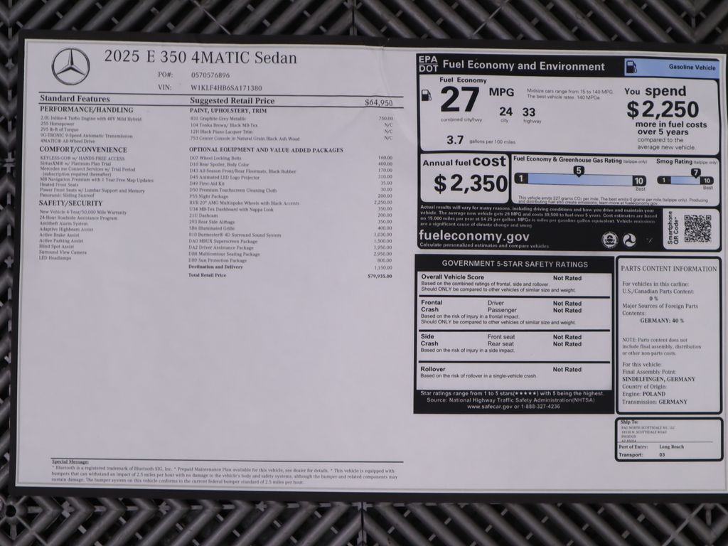 2025 Mercedes-Benz E-Class E 350 9