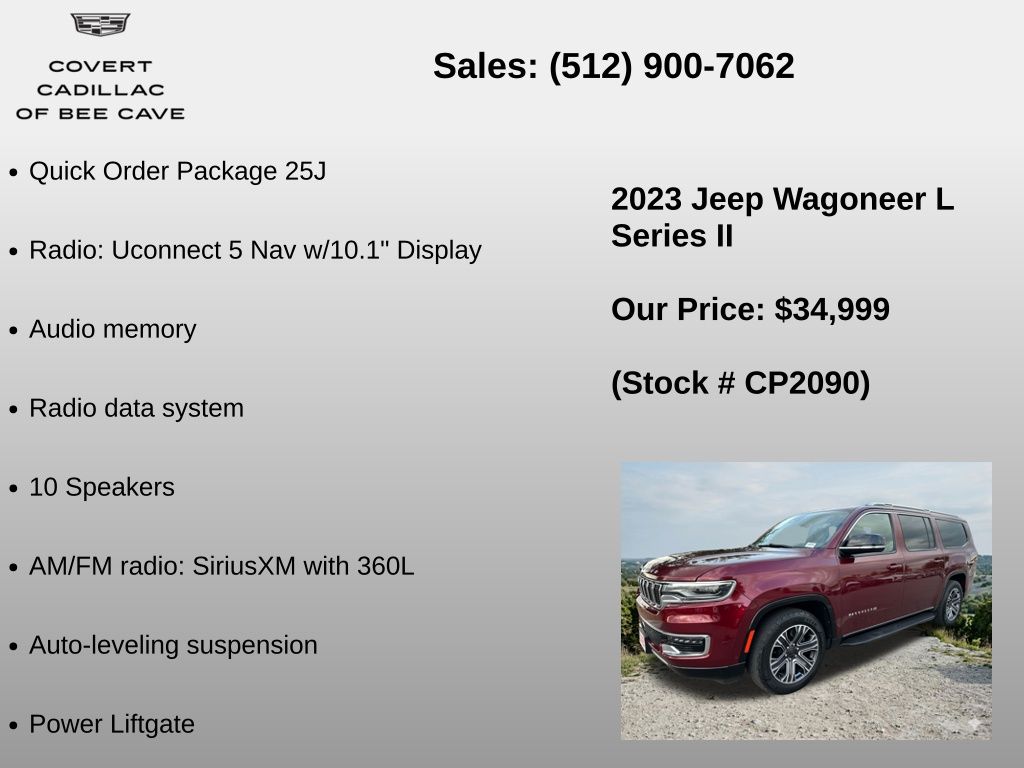 Used Car 2023 Jeep Wagoneer L  Series Ii For Sale Under $35,000 In Austin, Texas
