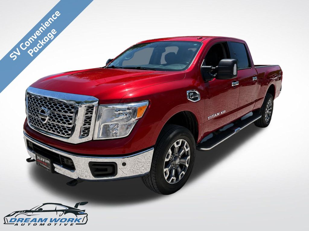 Cayenne Red 2018 Nissan Titan Pickup Truck Four-Wheel Drive 6-Speed Automatic