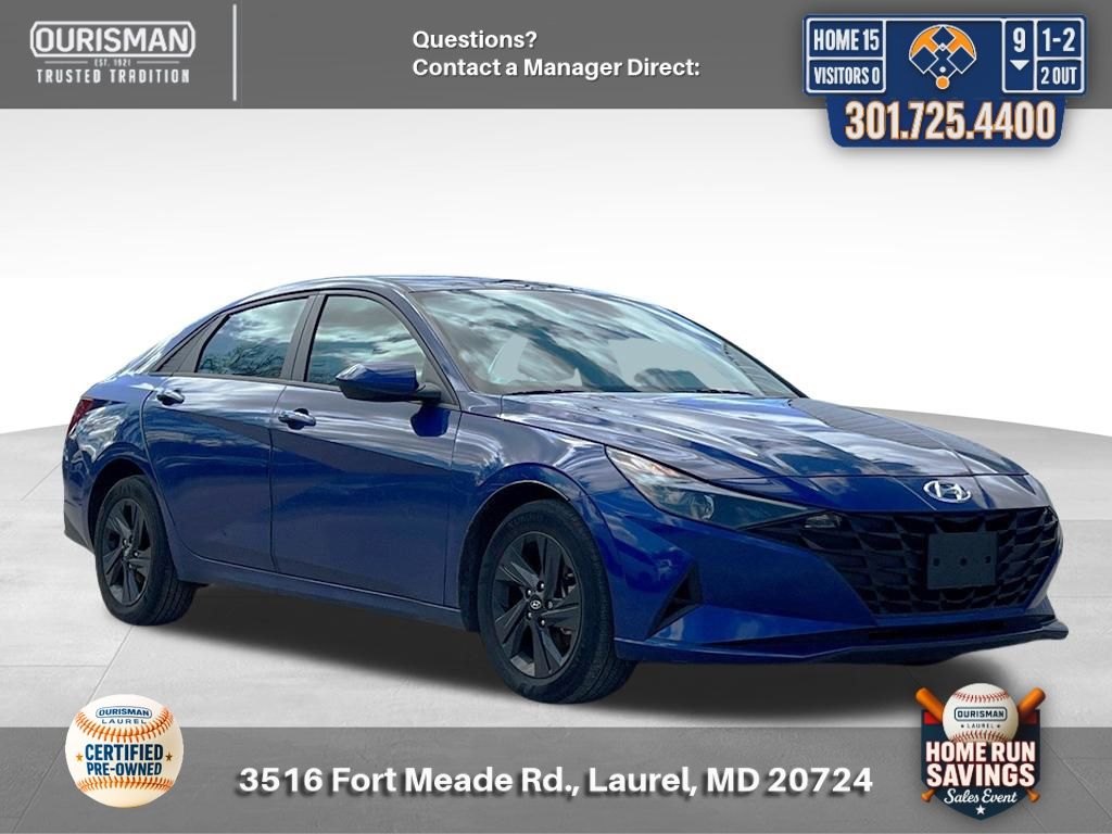 Intense Blue 2023 Hyundai Elantra SEL FWD Sedan Front-Wheel Drive Continuously Variable Transmission