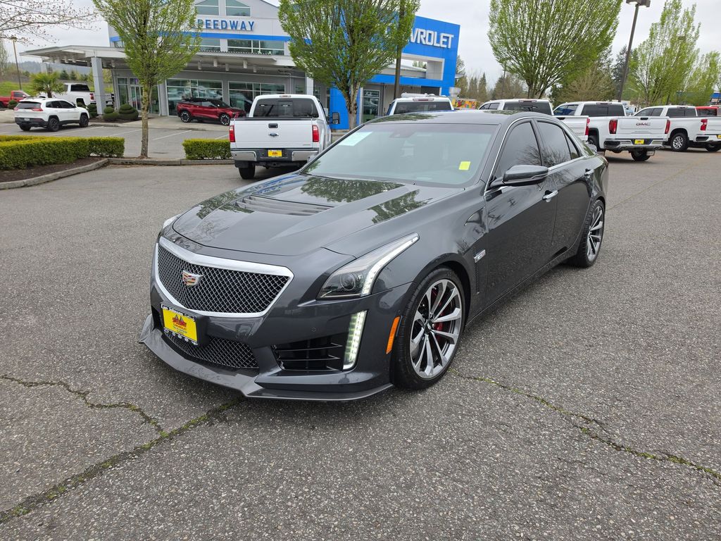Phantom Gray Metallic 2016 Cadillac CTS-V RWD Sedan Rear-Wheel Drive 8-Speed Automatic