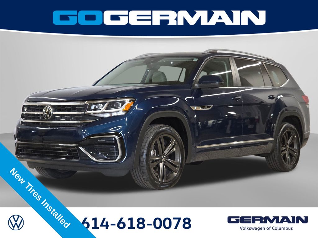 Blue 2022 Volkswagen Atlas V6 SEL R-Line 4Motion SUV / Crossover All-Wheel Drive 8-Speed Automatic