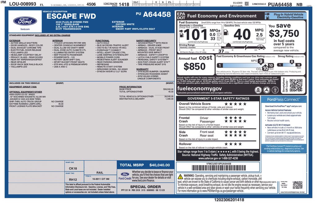 Used Car 2023 Ford Escape Plug-in Hybrid  Base For Sale Under $25,000 In Austin, Texas