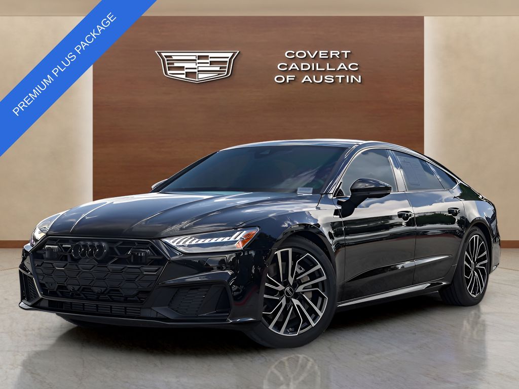 Black 2025 Audi A7 quattro Premium Plus 55 TFSI Sedan All-Wheel Drive 7-Speed Automatic