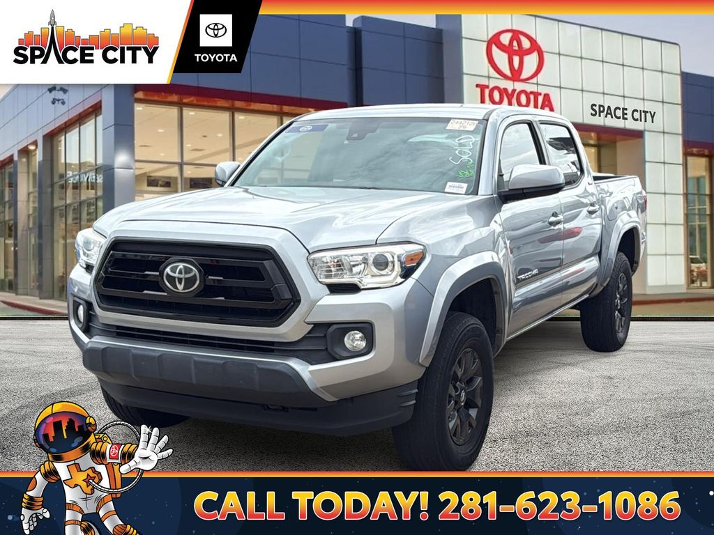 Silver Sky 2020 Toyota Tacoma SR5 V6 Double Cab RWD Pickup Truck 4X2 6-Speed Automatic