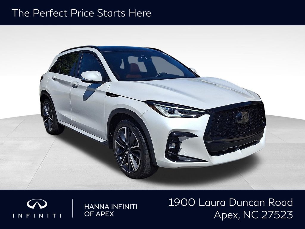 Radiant White 2024 INFINITI QX50 Sport FWD SUV / Crossover Front-Wheel Drive Continuously Variable Transmission