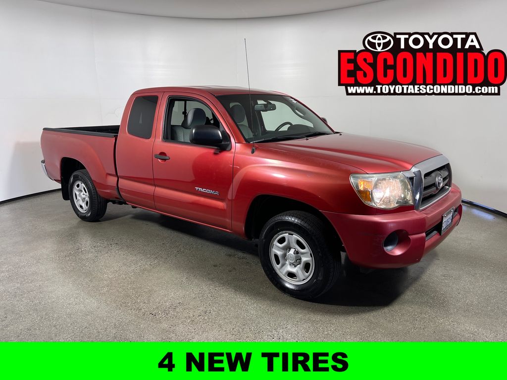 Red 2010 Toyota Tacoma Access Cab Pickup Truck 4X2 5-Speed Manual Overdrive