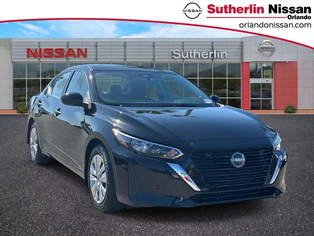 Super Black 2025 Nissan Sentra S FWD Sedan Front-Wheel Drive Continuously Variable Transmission