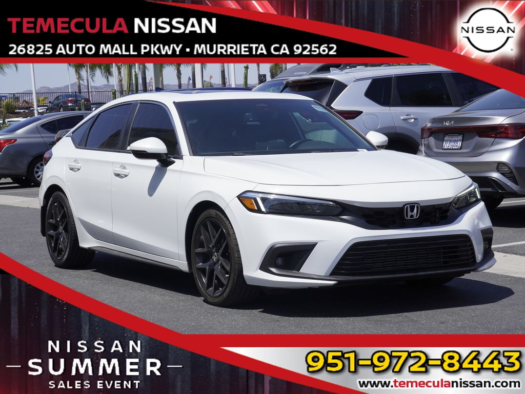 Platinum White 2022 Honda Civic Hatchback Hatchback Front-Wheel Drive Continuously Variable Transmission