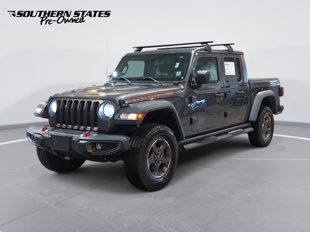 Gray (Granite Crystal Metallic Clearcoat) 2020 Jeep Gladiator Rubicon Crew Cab 4WD Pickup Truck Four-Wheel Drive 8-Speed Automatic