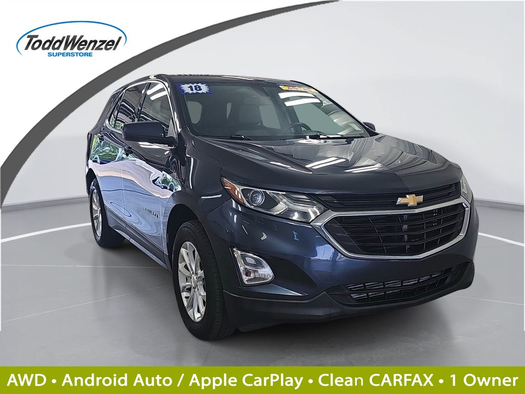 Storm Blue Metallic 2018 Chevrolet Equinox SUV / Crossover Four-Wheel Drive 6-Speed Automatic Overdrive