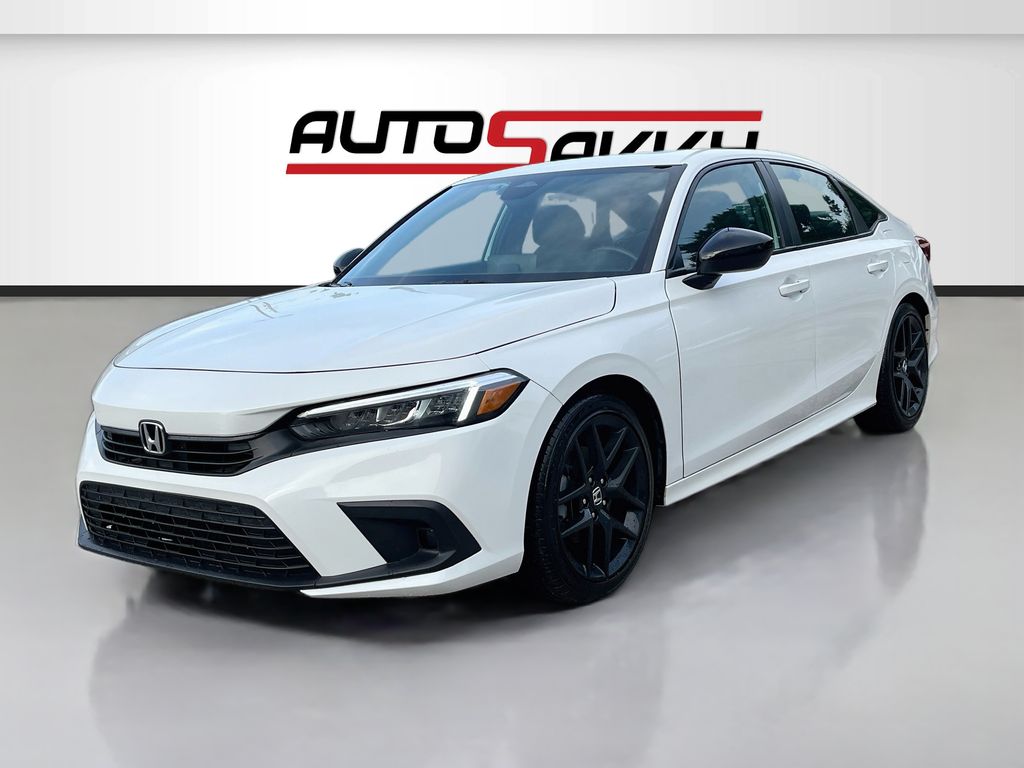2025 Honda Civic Hybrid Sport White at Classic Elite Chevrolet Sugar Land