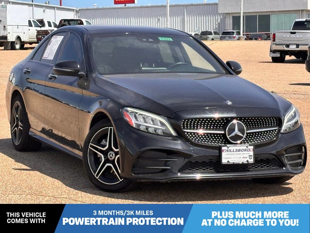 Black Metallic 2021 Mercedes-Benz C-Class Sedan All-Wheel Drive 9-Speed Automatic