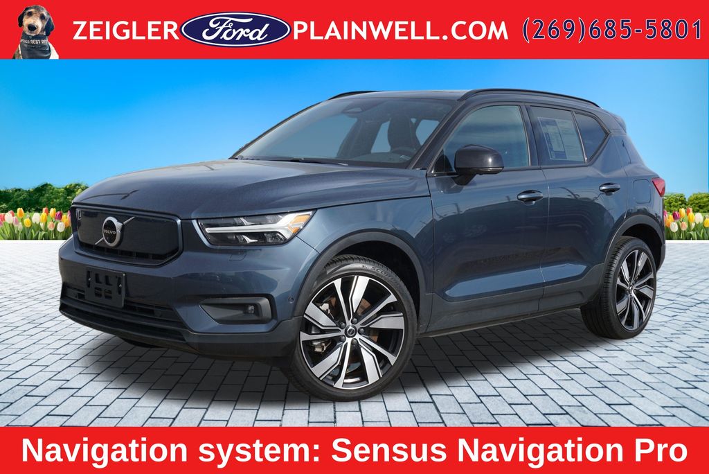 Blue 2022 Volvo XC40 Recharge Twin Plus eAWD SUV / Crossover All-Wheel Drive 1-Speed Automatic