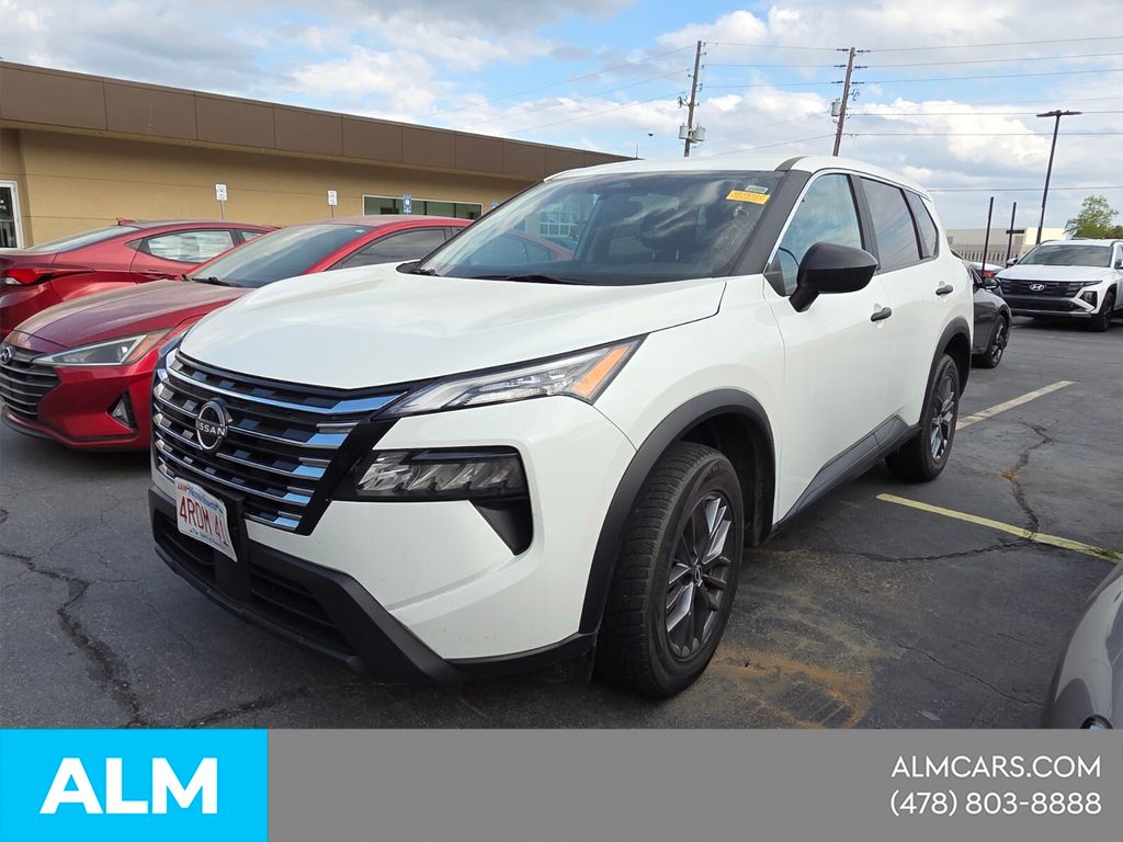 Glacier White 2024 Nissan Rogue S AWD SUV / Crossover All-Wheel Drive Continuously Variable Transmission