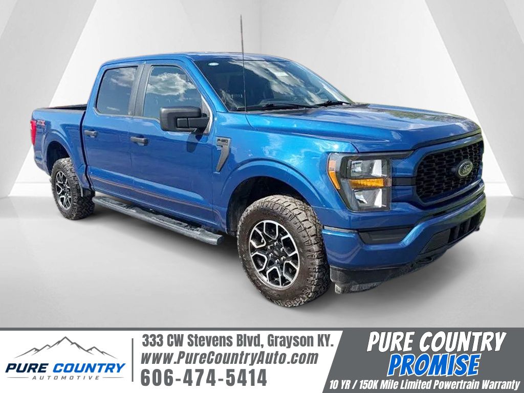 Atlas Blue Metallic 2023 Ford F-150 Pickup Truck Four-Wheel Drive Automatic