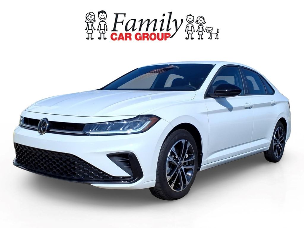 Pure White 2025 Volkswagen Jetta Sedan Front-Wheel Drive 8-Speed Automatic