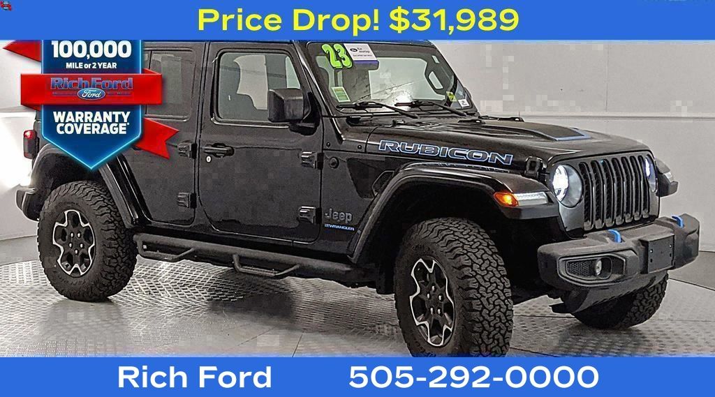 Black Clearcoat 2023 Jeep Wrangler 4xe Rubicon 4WD SUV / Crossover Four-Wheel Drive 8-Speed Automatic