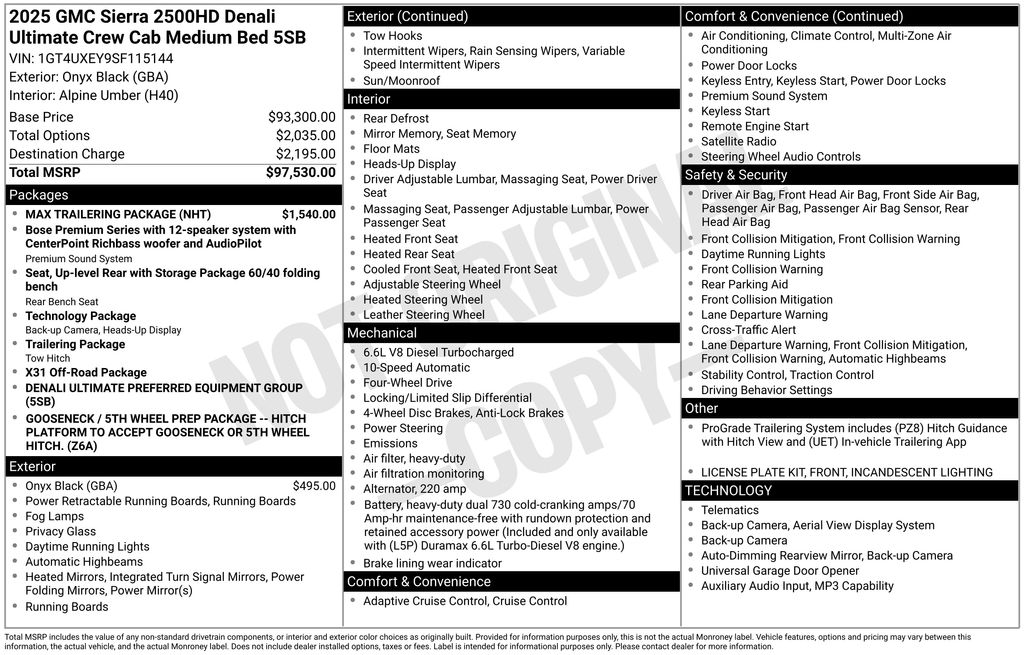 Used Car 2025 Gmc Sierra 2500hd  Denali Ultimate For Sale Under $90,000 In Austin, Texas