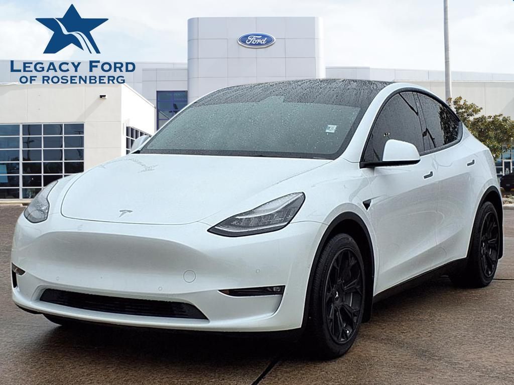2021 Tesla Model Y Long Range White at Central Houston Nissan