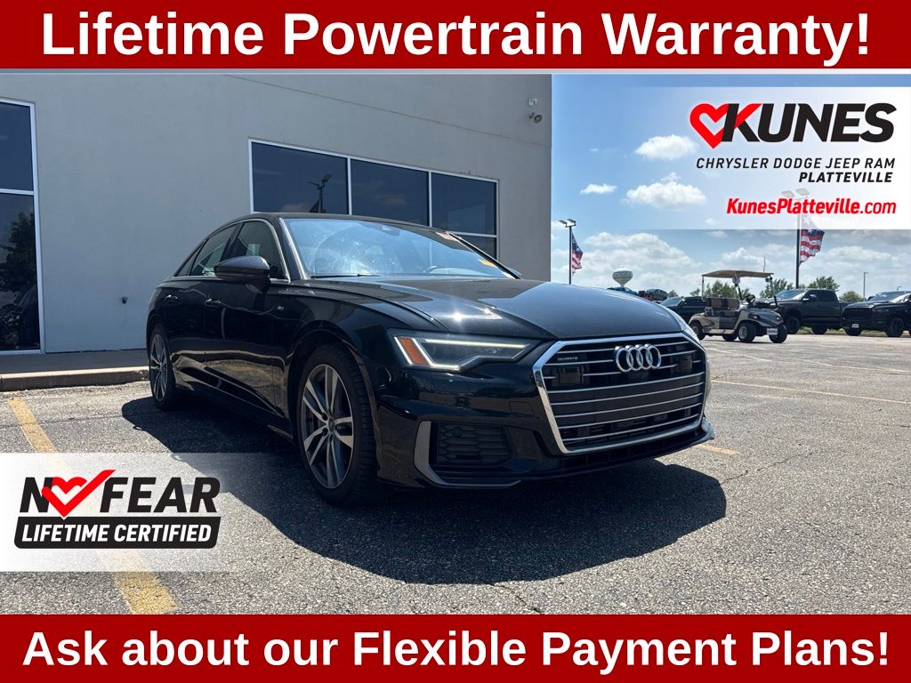 Black Metallic 2021 Audi A6 Sedan All-Wheel Drive 7-Speed Automatic