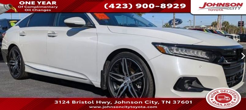 Platinum White Pearl 2021 Honda Accord Touring FWD Sedan Front-Wheel Drive Automatic