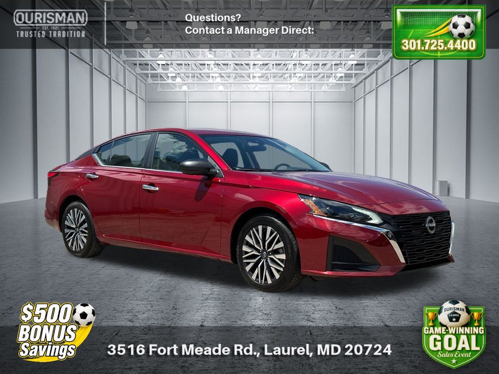Red (Scarlet) 2025 Nissan Altima Sedan Front-Wheel Drive Continuously Variable Transmission