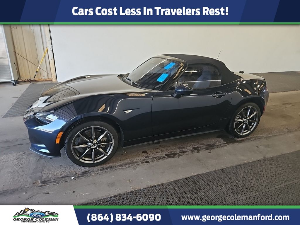 Deep Crystal Blue 2021 Mazda MX-5 Miata Convertible Rear-Wheel Drive 6-Speed Automatic