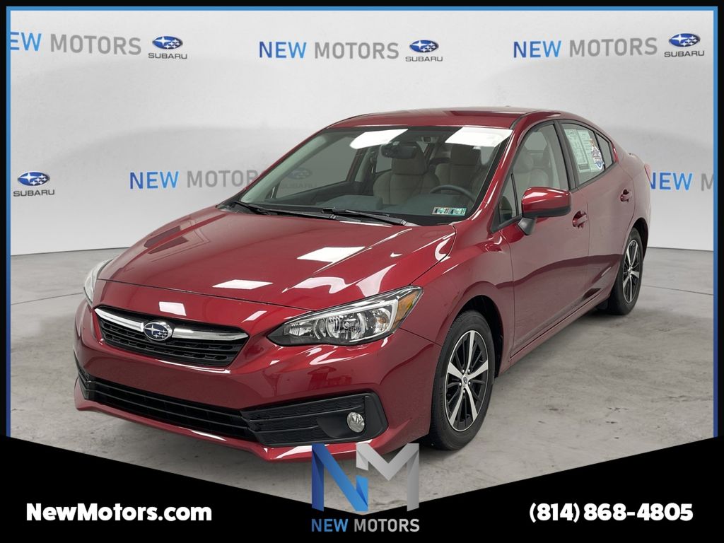 Crimson Red Pearl 2023 Subaru Impreza Premium Sedan AWD Sedan All-Wheel Drive Continuously Variable Transmission