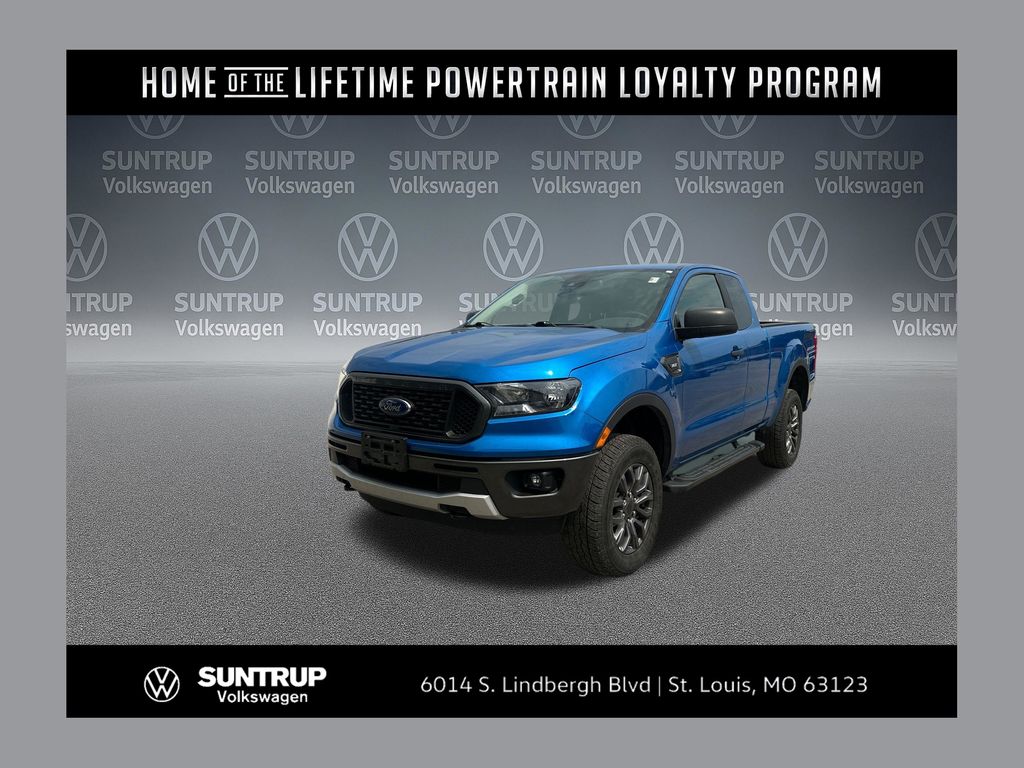 Blue Metallic 2021 Ford Ranger Pickup Truck Four-Wheel Drive Automatic