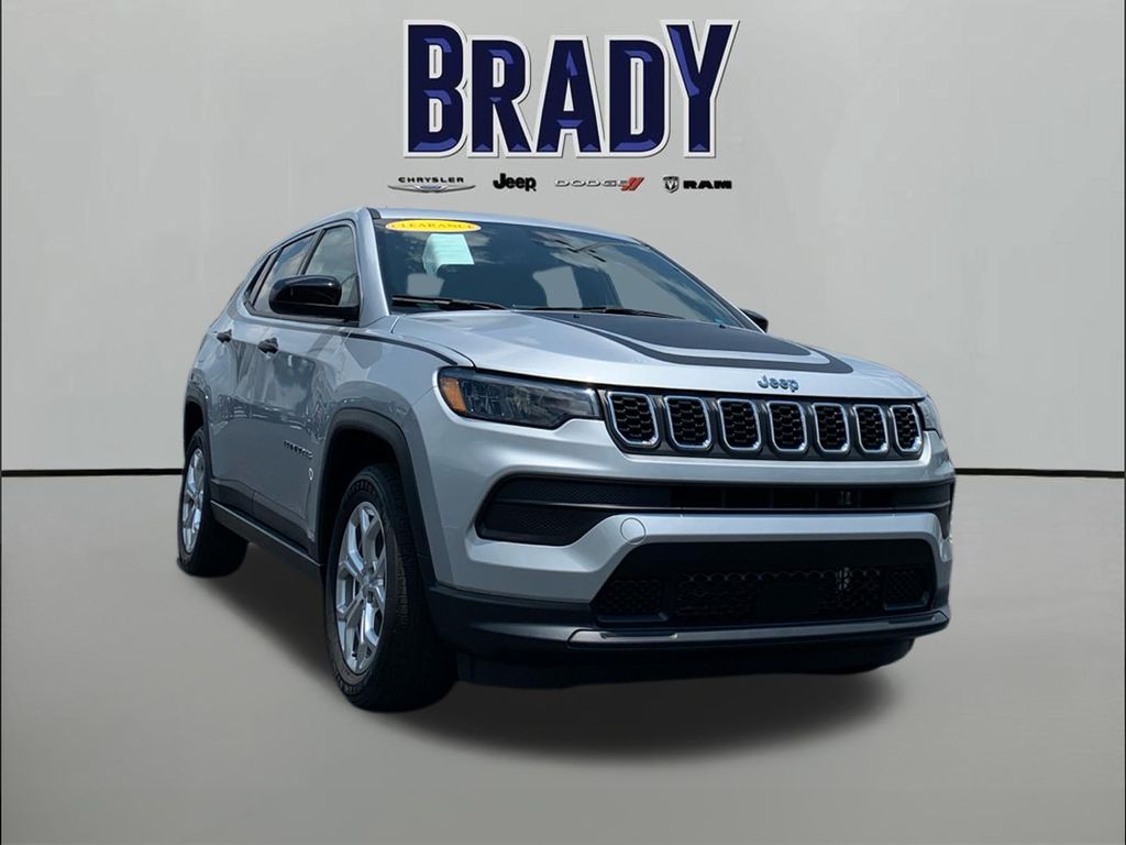 Silver Zynith Metallic Clearcoat 2024 Jeep Compass Sport 4WD SUV / Crossover Four-Wheel Drive 8-Speed Automatic