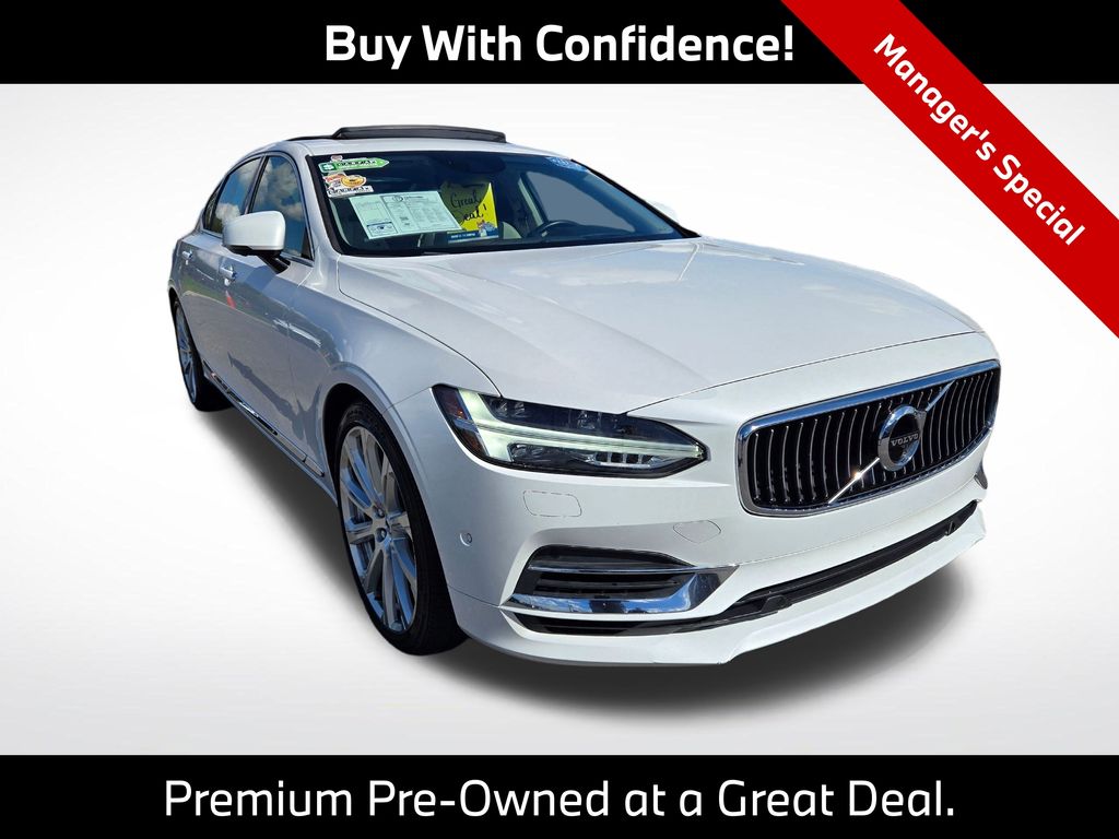 Crystal White Pearl 2018 Volvo S90 Hybrid Plug-in T8 Inscription eAWD Sedan All-Wheel Drive Automatic