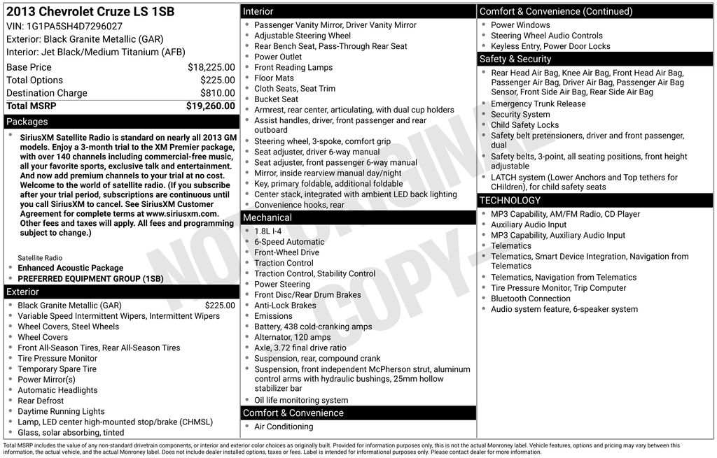 Used 2013 Black Chevrolet LS image 2