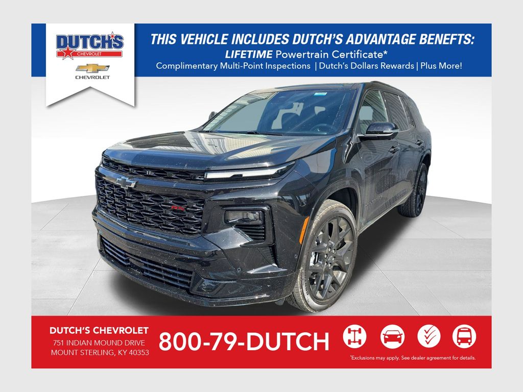 Black 2026 Chevrolet Traverse RS AWD SUV / Crossover Four-Wheel Drive 8-Speed Automatic