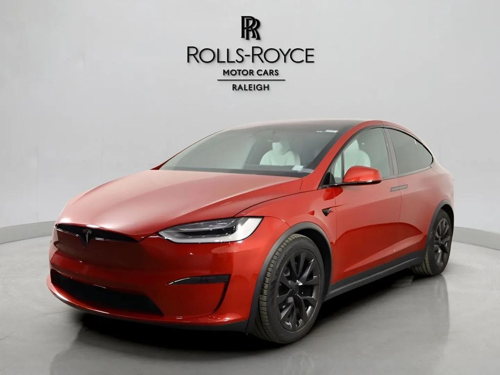 Red Multi-Coat 2023 Tesla Model X Standard Range AWD Sedan All-Wheel Drive 1-Speed Automatic