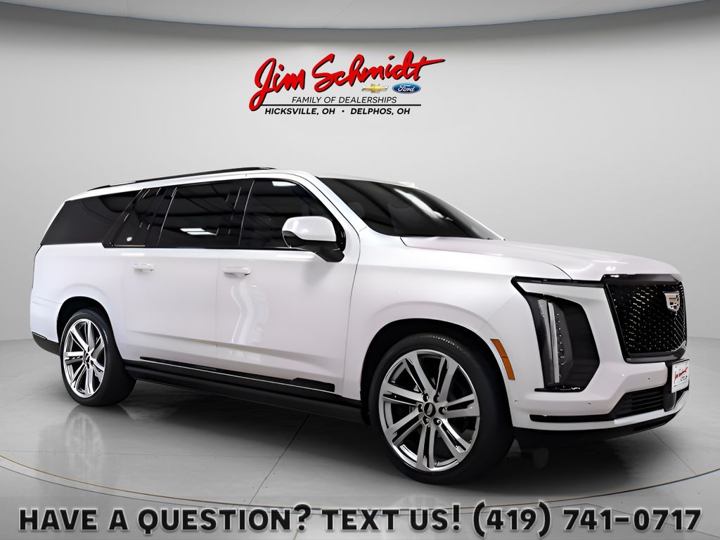 Crystal White Tricoat 2025 Cadillac Escalade ESV SUV / Crossover Four-Wheel Drive Automatic